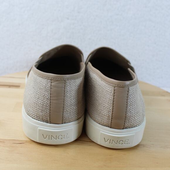 Vince Slip On Loafer Womens 8.5 Beige Shoe Comfort Career Preppy Modern - Picture 4 of 13